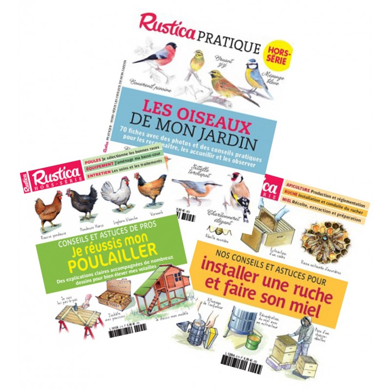 Pack "Succès Presse" : Apiculture + Oiseaux du jardin + Spécial poulailler Pack "Succès Presse" : Apiculture + Oiseaux du jardin + Spécial poulailler