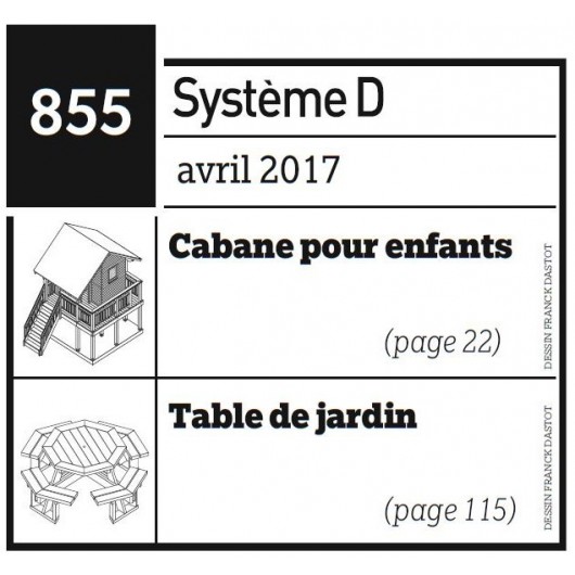 Cabane pour enfants + table de jardin - Plan envoyé par courrier au format papier