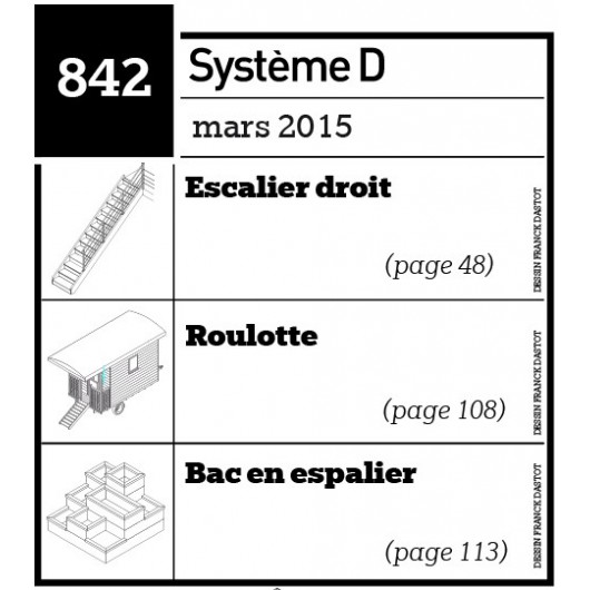 Escalier droit-Roulotte-Bac en espalier-Plan envoyé par courrier au format papier Escalier droit-Roulotte-Bac en espalier-Plan envoyé par courrier au format papier