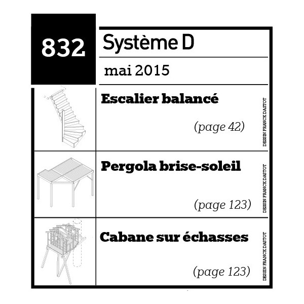 Escalier balancé - Pergola brise-soleil - Cabane sur échasses - Plan envoyé par courrier au format papier