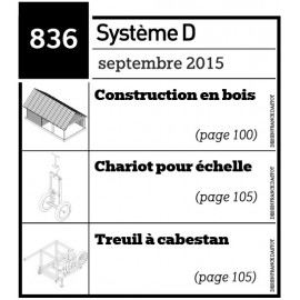 Construction en bois - Chariot pour échelle - Treuil à cabestan - Plan envoyé par courrier au format papier