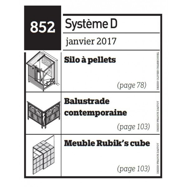 Silo à pellets + Balustrade contemporaine + Meuble Rubik's cube - Plan envoyé par courrier au format papier