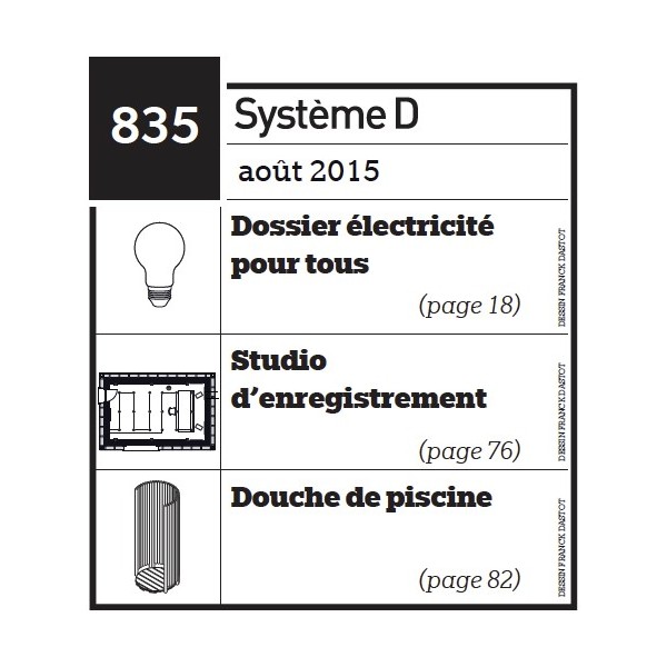 Dossier électricité pour tous - Studio d'enregistrement - douche de piscine - Plan envoyé par courrier au format papier