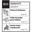 Volets à l'italienne -  Table de jardin pour enfants - garde-corps et palissade - Plan envoyé par courrier au format papier