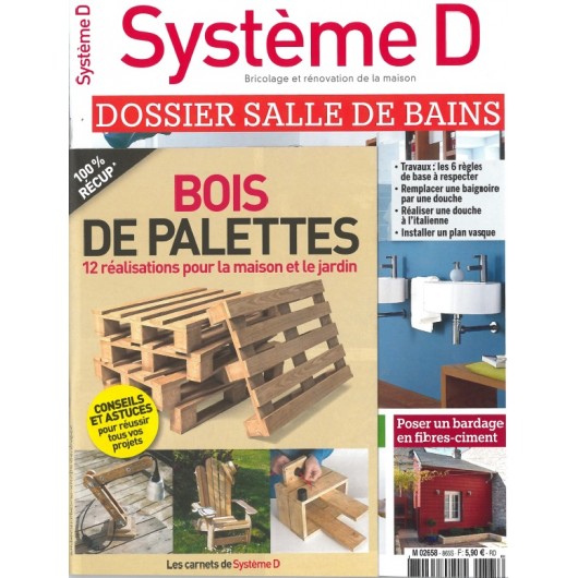 Système D 865 spécial Salle de bains + carnet Bois de Palettes Système D 865 spécial Salle de bains + carnet Bois de Palettes